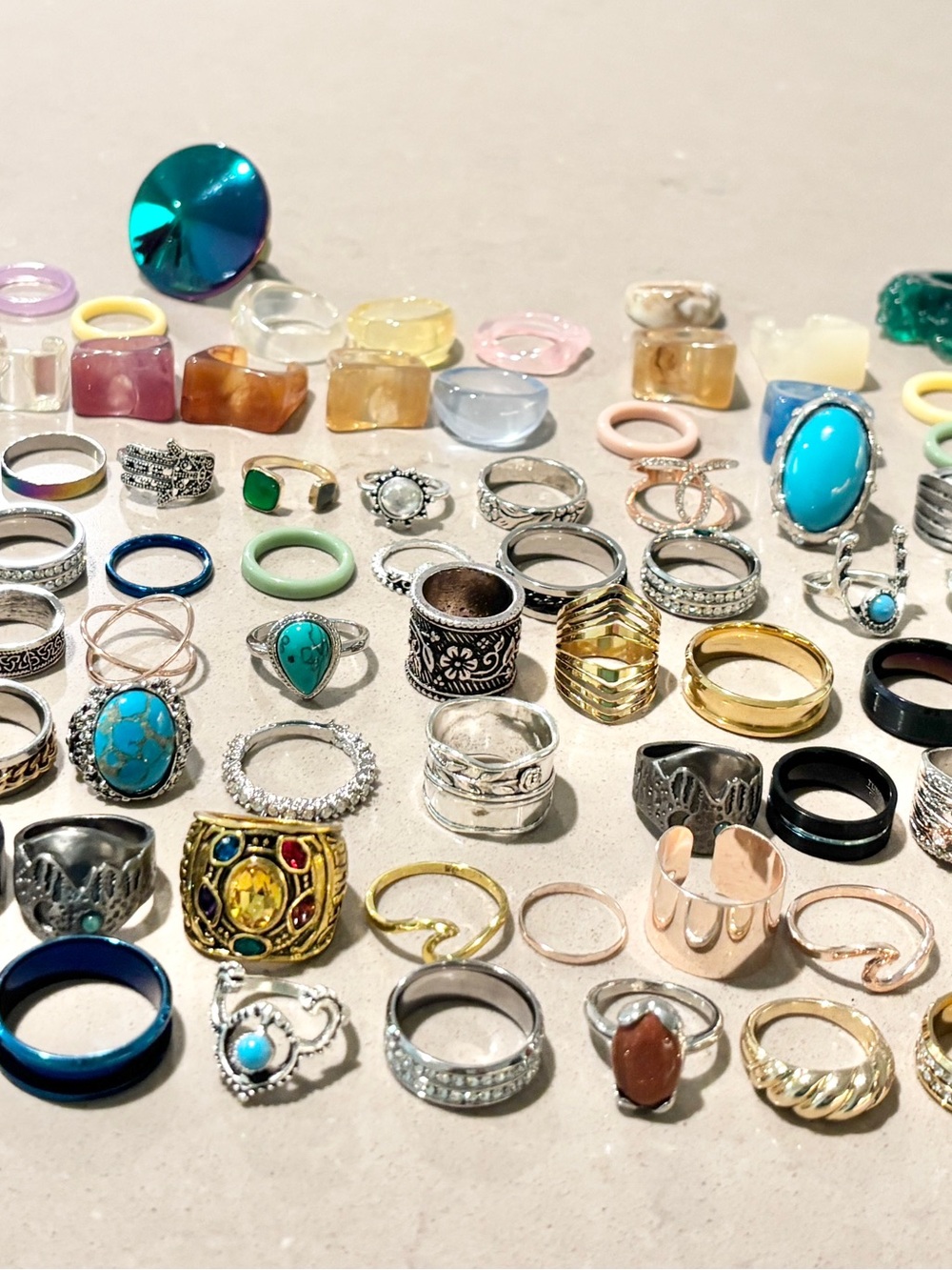 300+ Ring Lot Wholesale Bundle Gold Silver Statement Fashion Jewelry Reseller